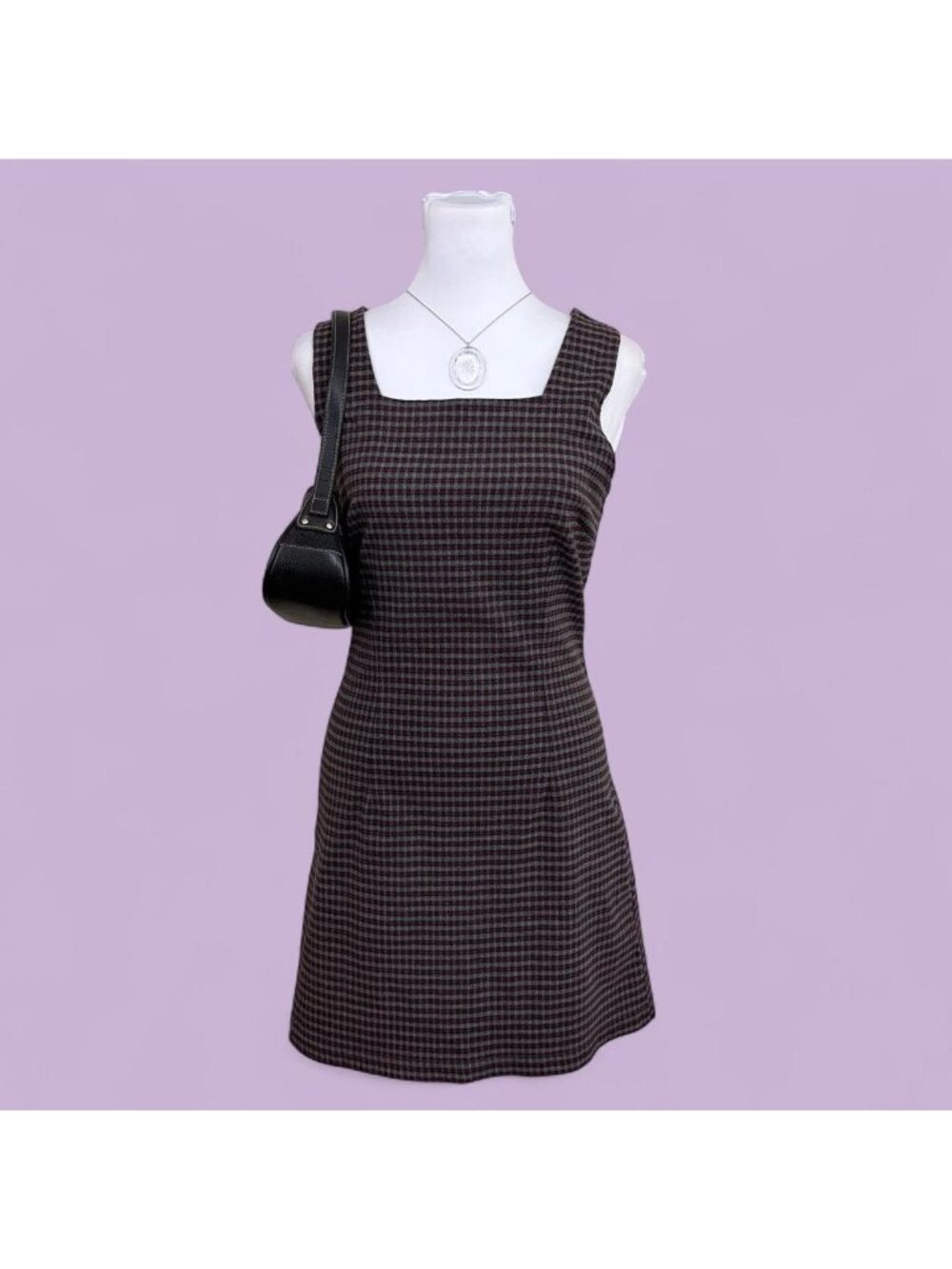 90s plaid grunge mini dress
